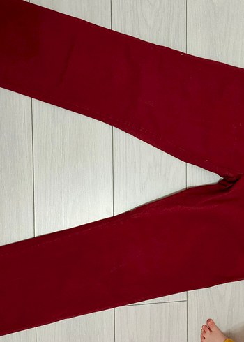 l Beden bordo Renk Bordo Düğmeli Erkek Pantolon