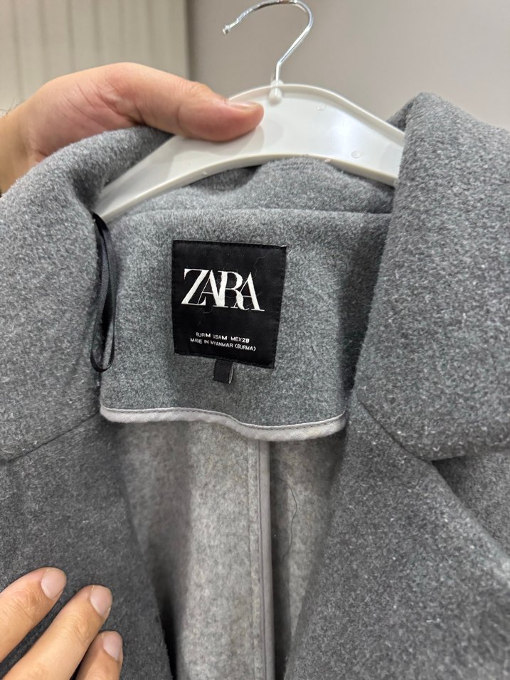 Gri Oversize Kaban - Görsel 3