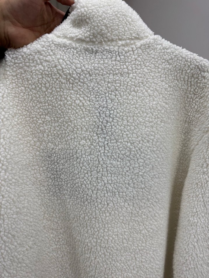 Beyaz Peluş Kadın Sweatshirt JOIN Baskılı - Görsel 3