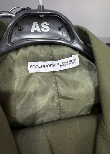 Kadın Haki Midi Ceket Notched Yaka - Görsel 3