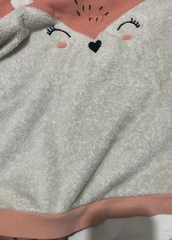 Kız Çocuk Gri Peluş Detaylı Sweatshirt - Görsel 3