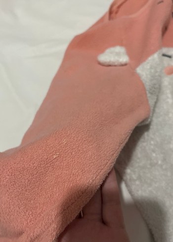 Kız Çocuk Gri Peluş Detaylı Sweatshirt - Görsel 4