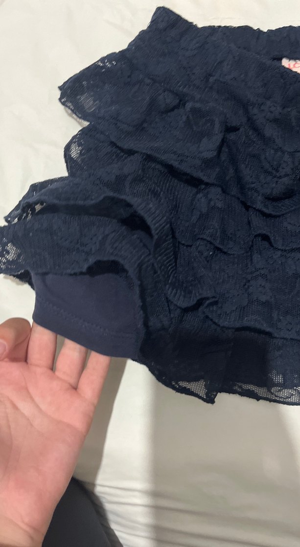 Lacivert Fırfırlı Mini Etek - Görsel 3