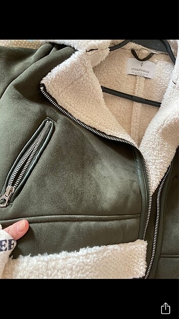 s Beden haki Renk Stradivarius biker ceket