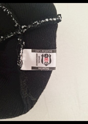 Erkek Beyaz Siyah Kareli Bere Beşiktaş - Görsel 3