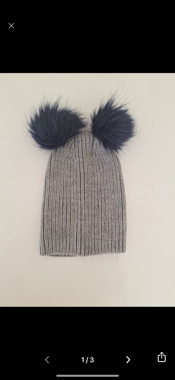 Koton Gri Kadın Triko Bere, ponpon Detaylı - Görsel 2