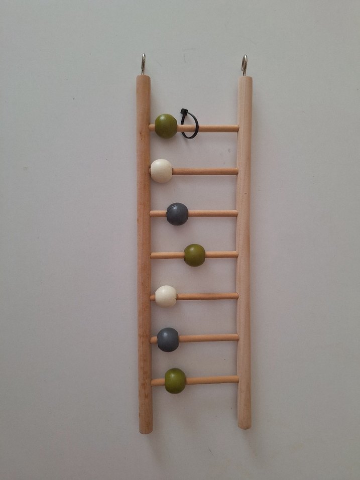 Ahşap Merdivenli Eğitici kuş Oyuncak - Görsel 2