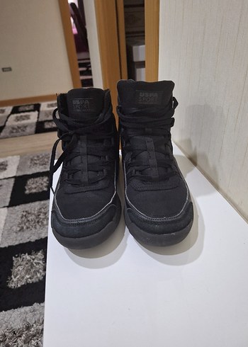 u.s polo marka Siyah Spor Tarz Erkek Kauçuk Bot - Görsel 2