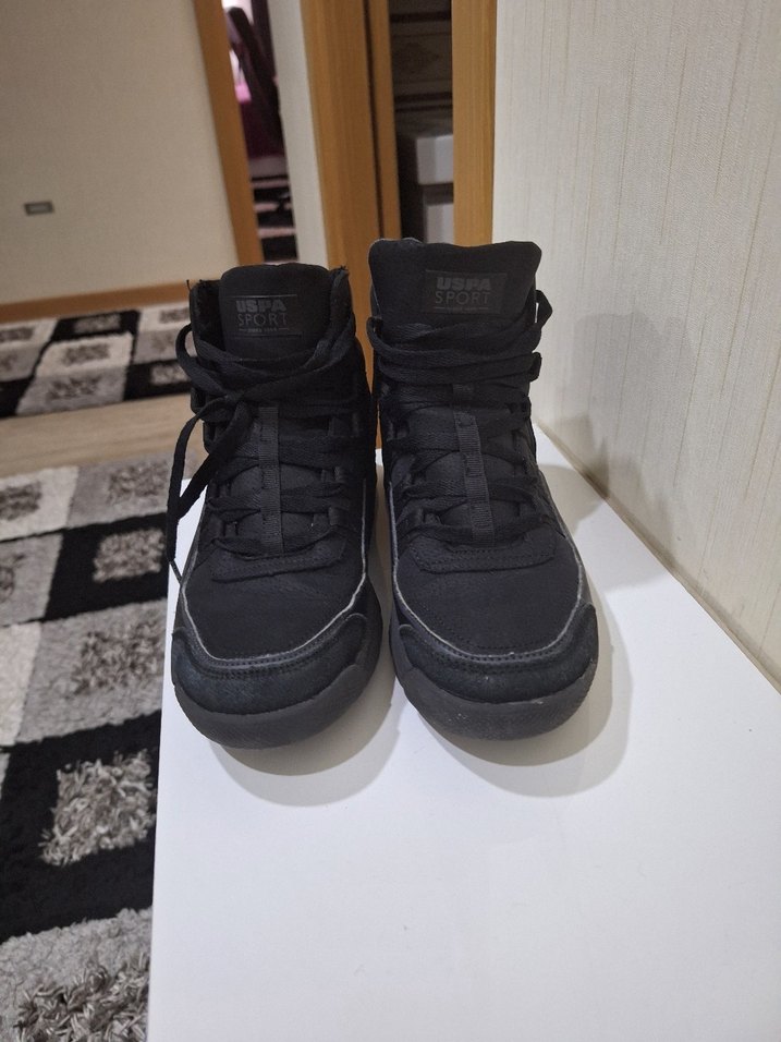 u.s polo marka Siyah Spor Tarz Erkek Kauçuk Bot - Görsel 2