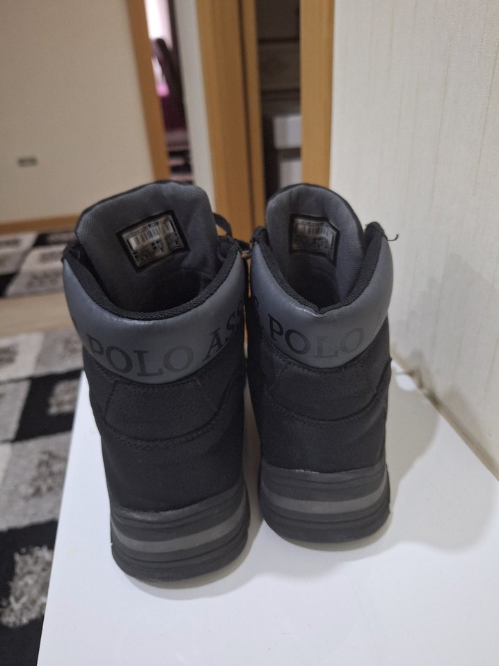 u.s polo marka Siyah Spor Tarz Erkek Kauçuk Bot - Görsel 3