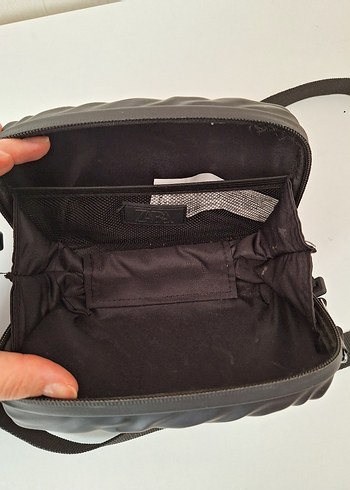 zara Siyah Zebra Desenli erkek Çapraz Çanta - Görsel 4