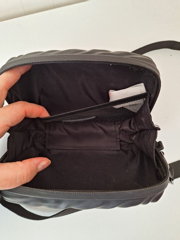 zara Siyah Zebra Desenli erkek Çapraz Çanta - Görsel 5