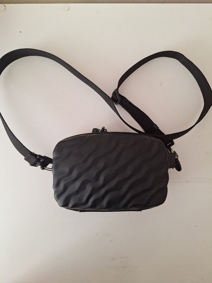 zara Siyah Zebra Desenli erkek Çapraz Çanta - Görsel 2