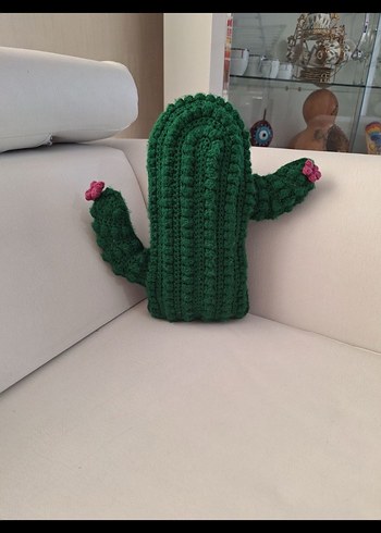 El Örgüsü Kaktüs Dekoratif Yastık - Görsel 2