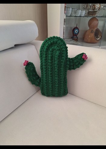 El Örgüsü Kaktüs Dekoratif Yastık - Görsel 3