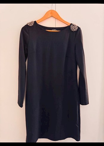 Lcw marka Uzun Kollu Siyah Midi Elbise - Görsel 3