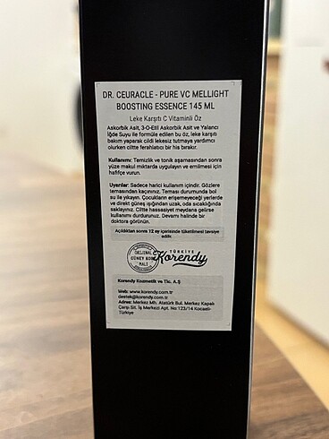  Beden Dr Ceuracle C vitamini Kompleksi 145 ml