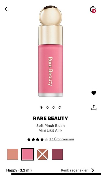 Beden Renk Rare Beauty Mini Allık Happy 3,2 ml