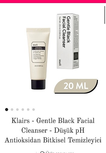 Klairs Bitkisel Temizleyici 20 ml