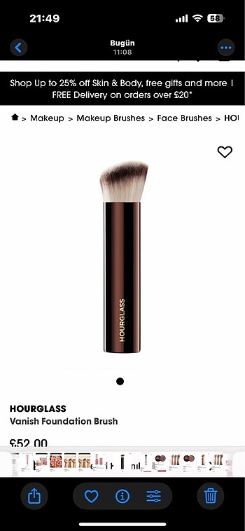Hourglass Vanish Fondöten Fırçası