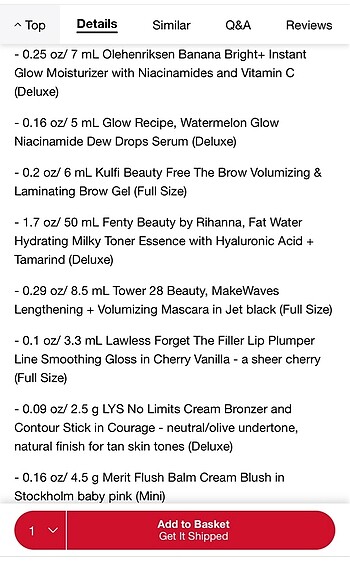 Beden Sephora Favorites Clean Me Up Kit