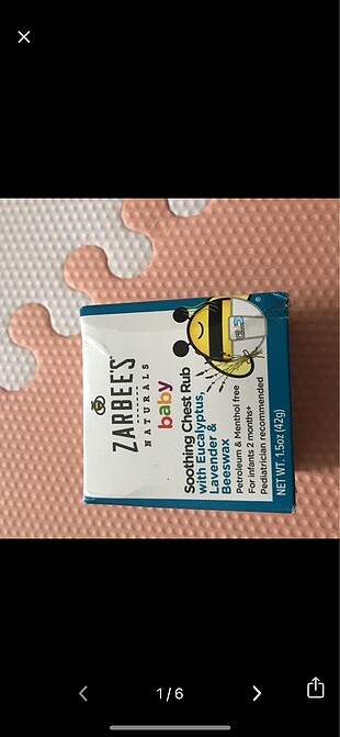 Zarbees baby shooting chest rub 0-2 yaş