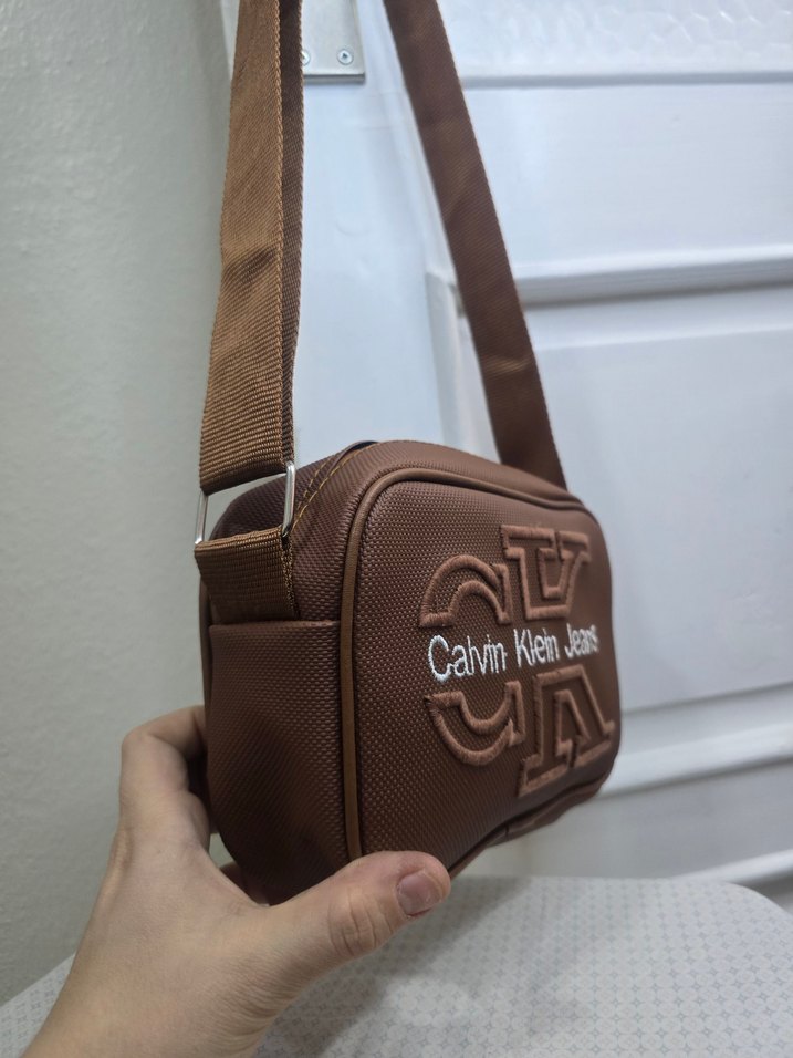 Kahverengi Deri Kadın Çapraz Çanta - Görsel 2