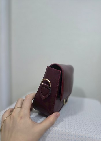 Bordo Deri Kadın Çanta - Görsel 2