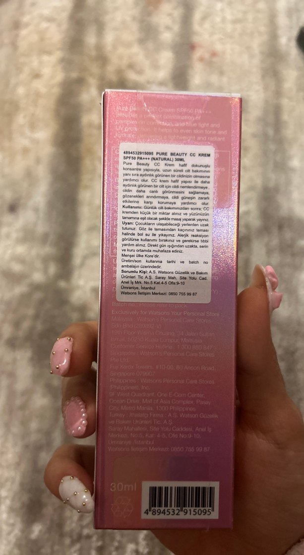 Pure Beauty CC Cream SPF50 02 Natural - Görsel 3