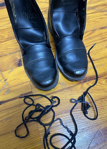 Siyah Bağcıklı Gerçek Deri Bot - Görsel 2