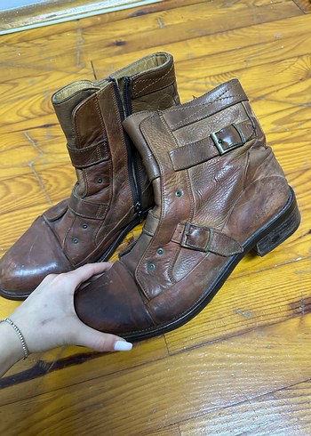 Erkek Kahverengi Gerçek Deri Bot - Görsel 3