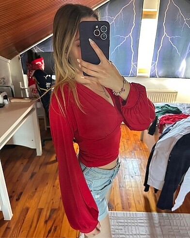 American Vintage Kırmızı Şık Bluz