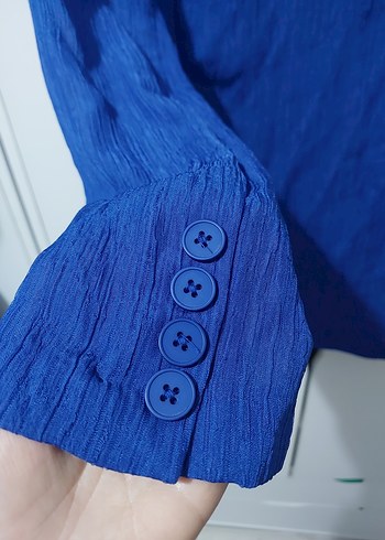 Mavi Kadın Keten Blazer Ceket - Görsel 8