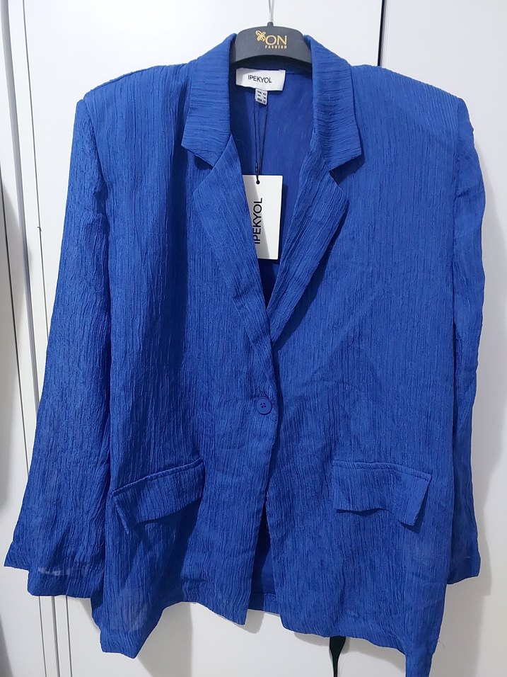 Mavi Kadın Keten Blazer Ceket - Görsel 4