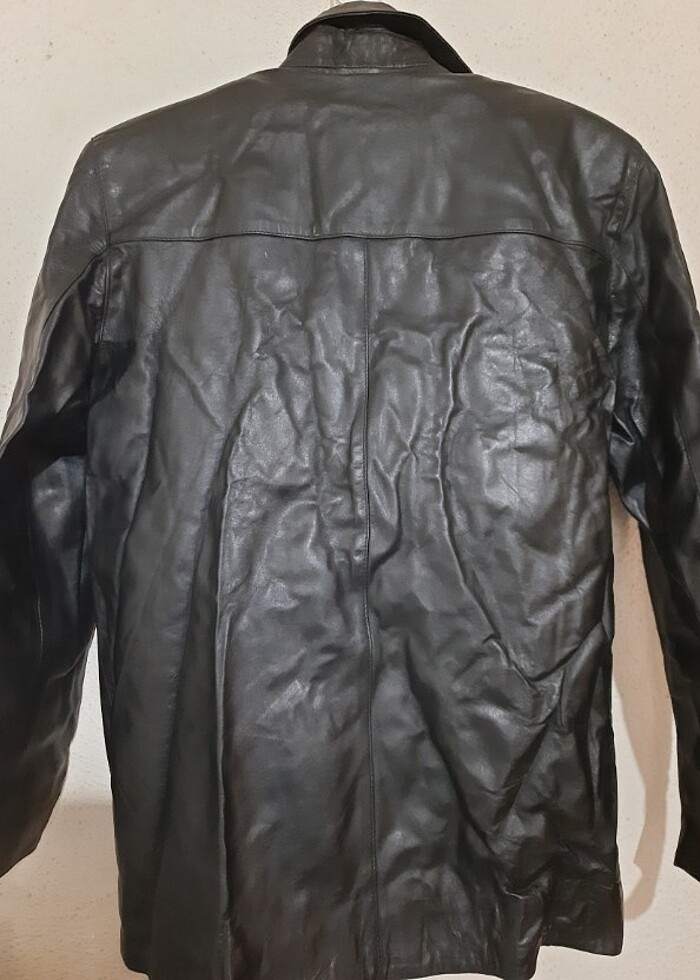 Erkek Hakiki Deri Mont - Görsel 2