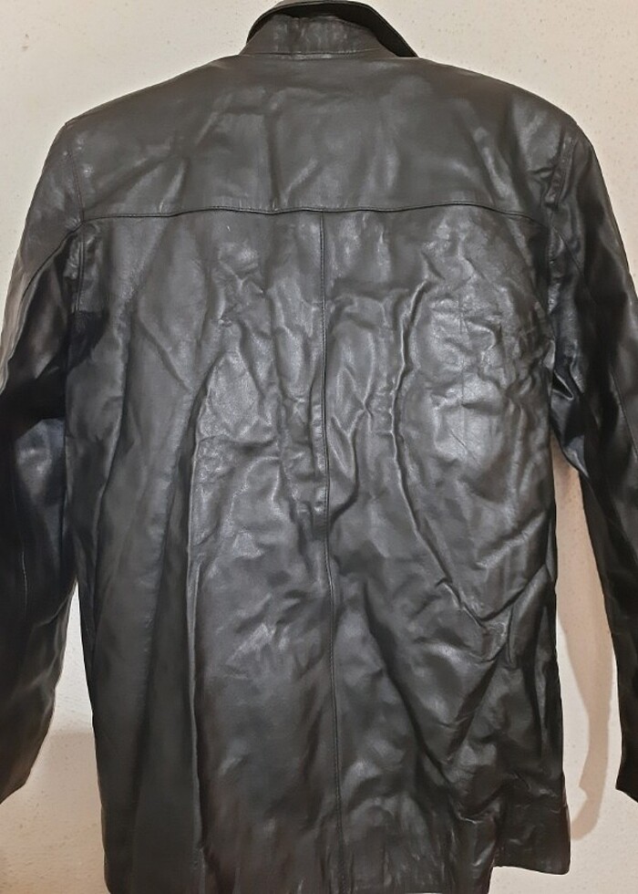 Erkek Hakiki Deri Mont - Görsel 3