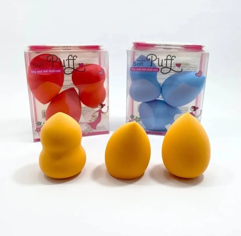 Pastel Renkli Yumuşak Makyaj Süngeri 3'lü - Görsel 2