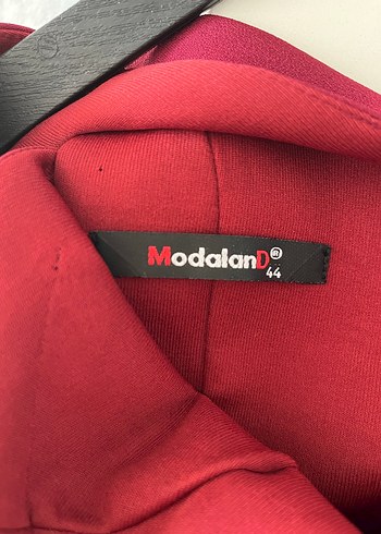 44 Beden Bordo V Yaka Midi Elbise