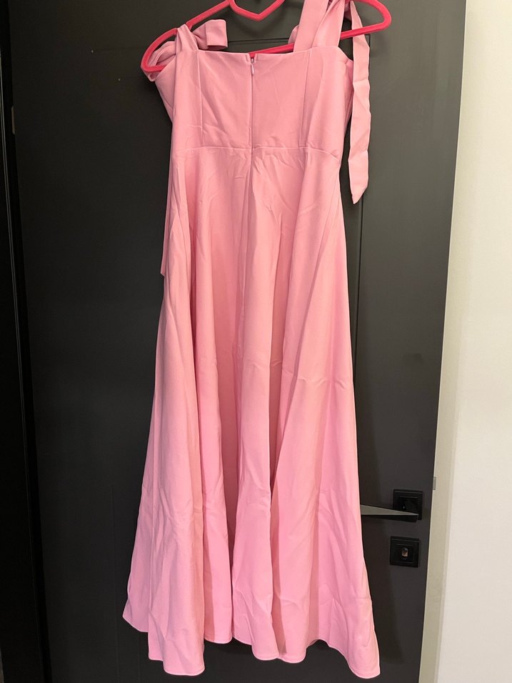 Pembe midi elbise - Görsel 2