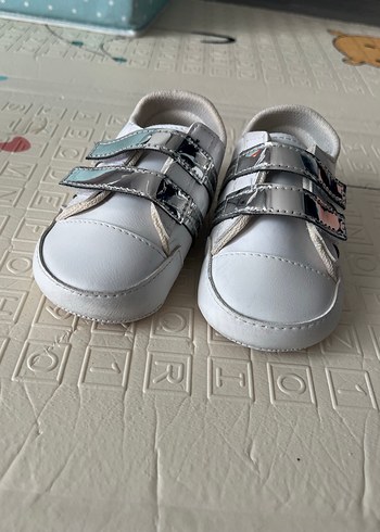 Kız Çocuk Beyaz Cırt Cırtlı İlk Adım Ayakkabısı - Görsel 6