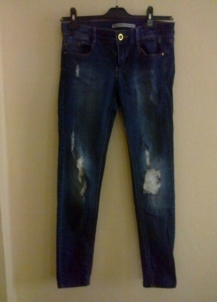 stradivarius yırtıklı super skinny jean pantolon