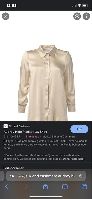 Silk And Cashmere Gömlek