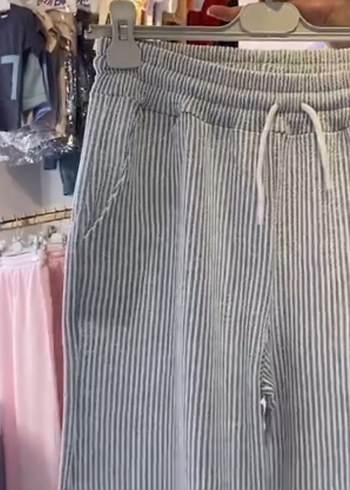 Çizgili Kadın Pantolon.1 kere giyildi