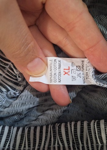xl Beden gri Renk Çizgili Kadın Pantolon.1 kere giyildi