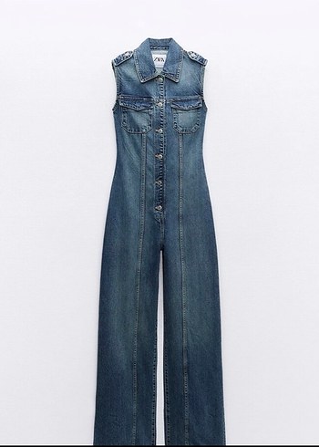 Zara denim kot tulum - Görsel 2