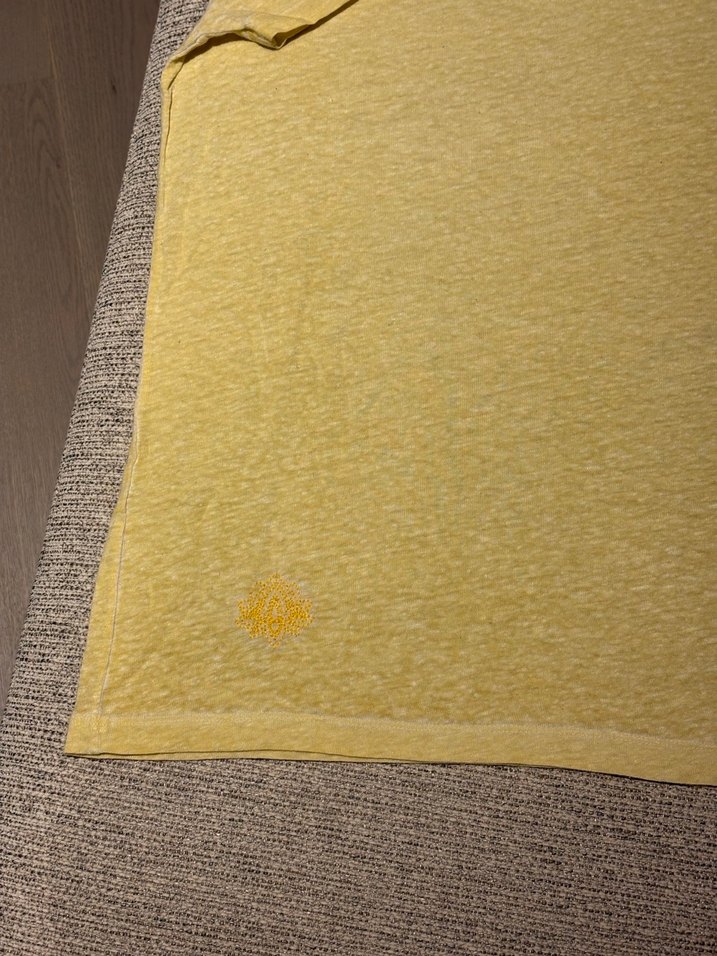 Erkek Sarı Kısa Kollu ipeksi yumuşak Tişört - Görsel 4