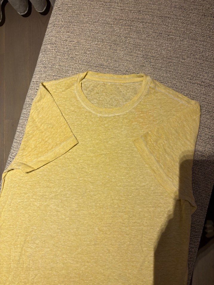 Erkek Sarı Kısa Kollu ipeksi yumuşak Tişört - Görsel 3