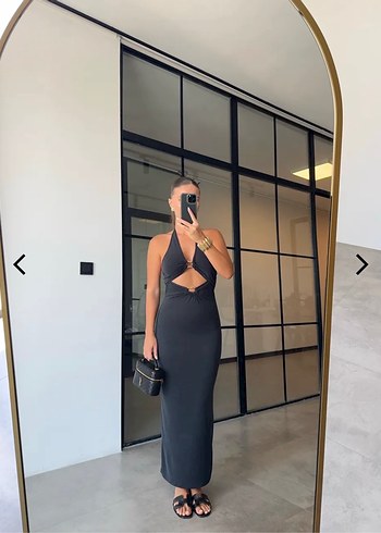 Dekolte detay elbise - Görsel 3