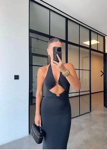 Dekolte detay elbise - Görsel 2