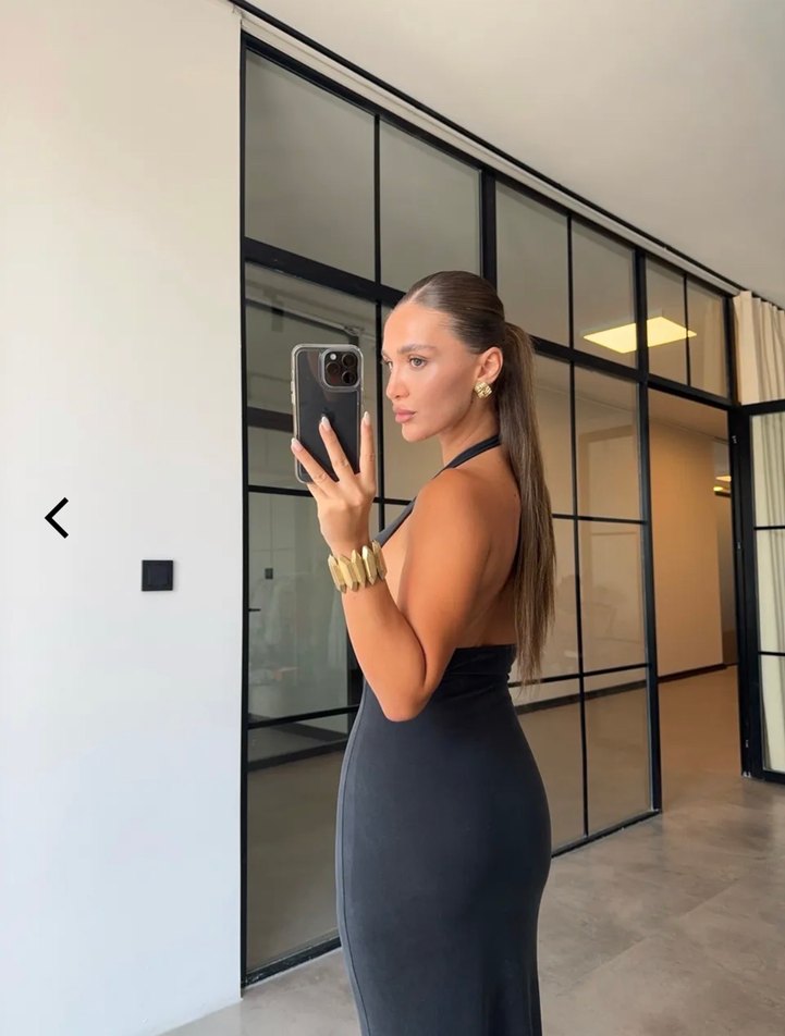 Dekolte detay elbise - Görsel 4